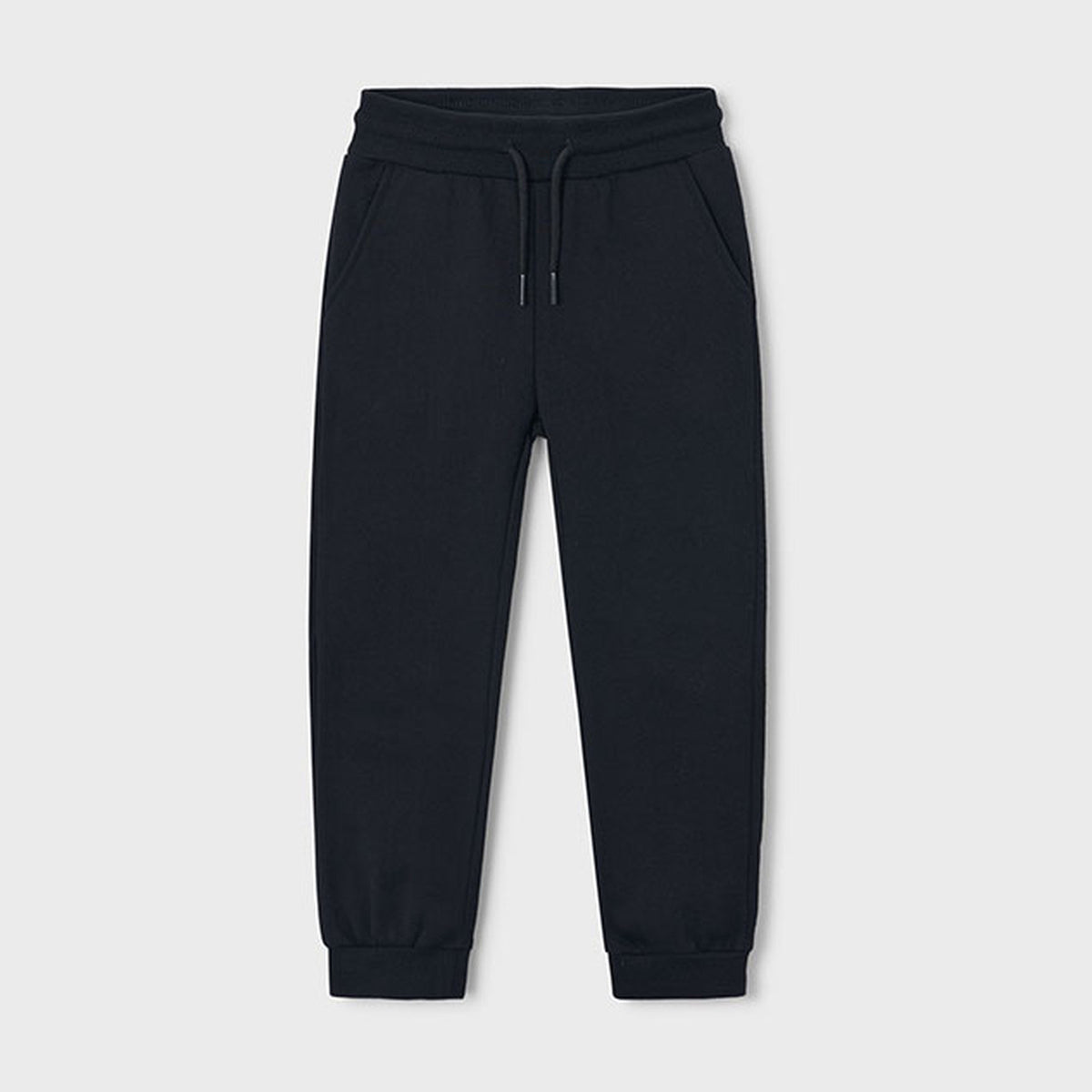 Mayoral Basic Cuffed Fleece Trousers Black 725 – front