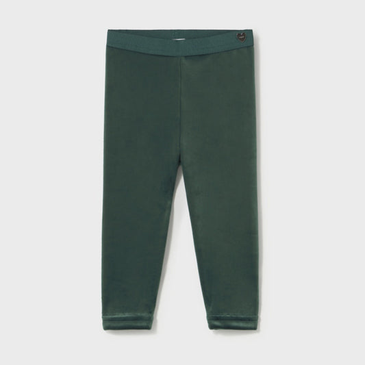 Mayoral Basic Velvet Leggings Nenufar Green 727 – front
