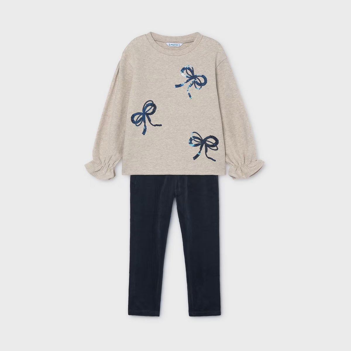 Mayoral "Bows" Leggings Set Navy 4739