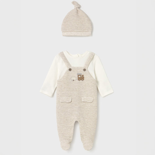 Mayoral Dungaree with hat H. Milk 2609
