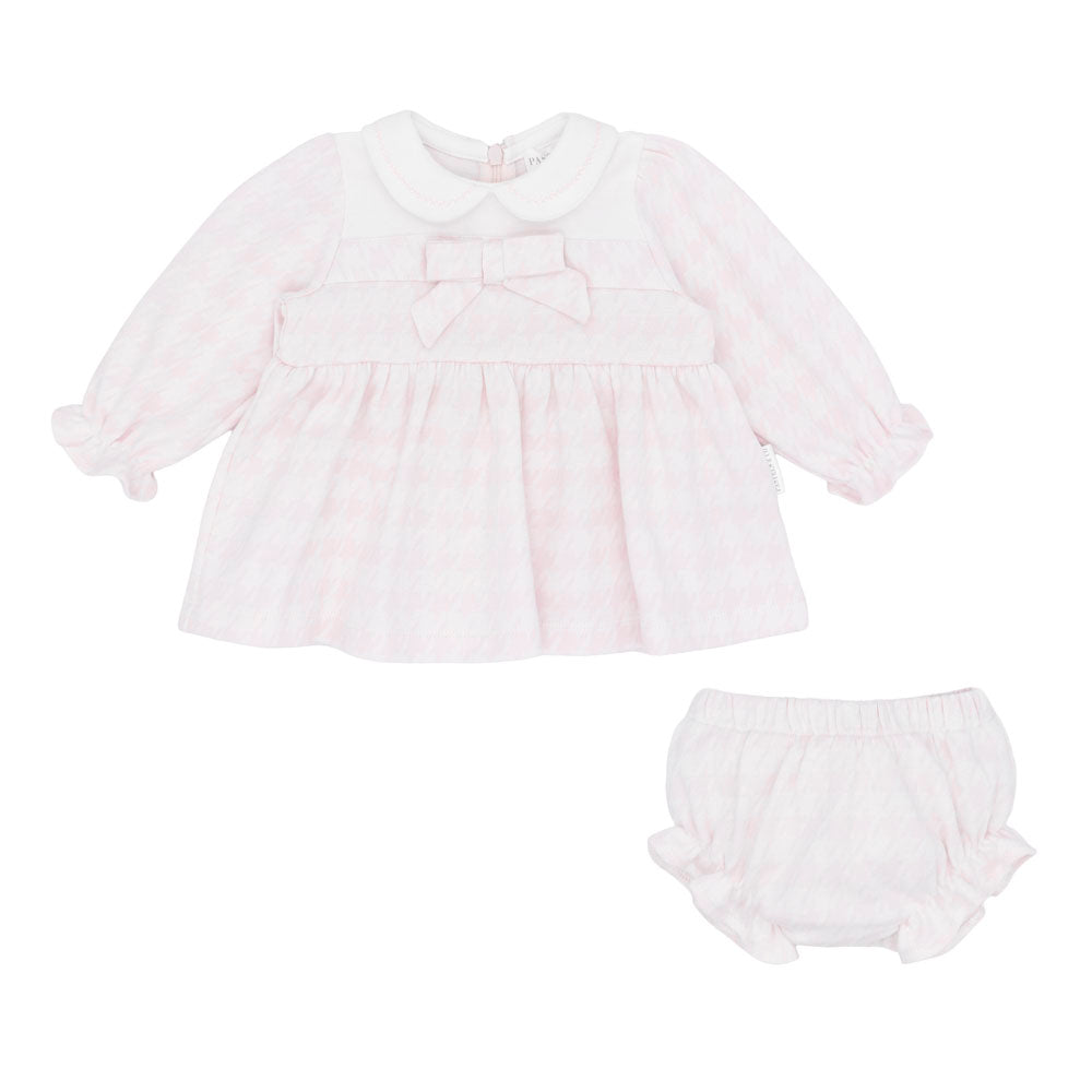 Pastels & Co Girls Maddie Dress and Pants Pink PA-20-02T – front view
