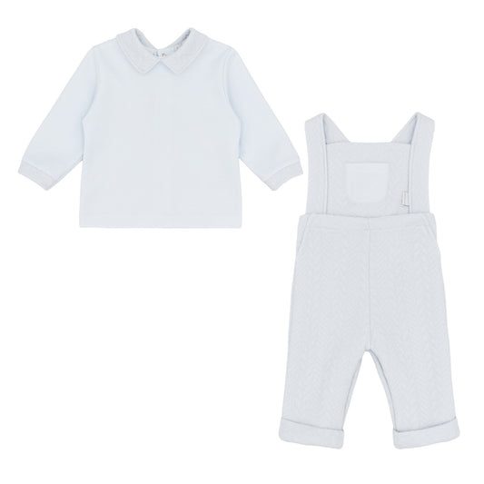 Pastels & Co Boys Charlie Dungaree Set Blue PA-30-01C – front view