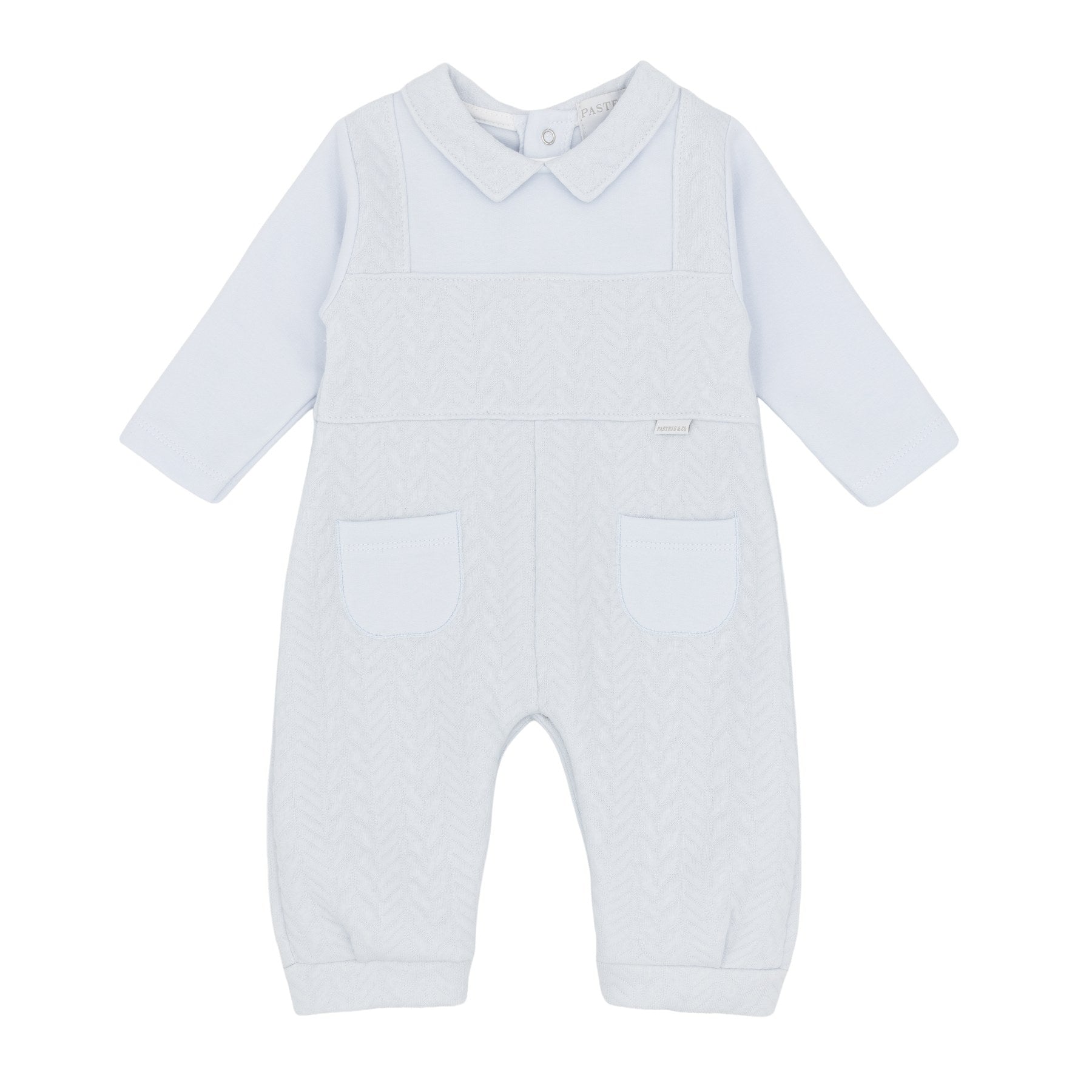 Pastels & Co Boys Ralph Mock Dungaree Blue PA-30-01D – front view