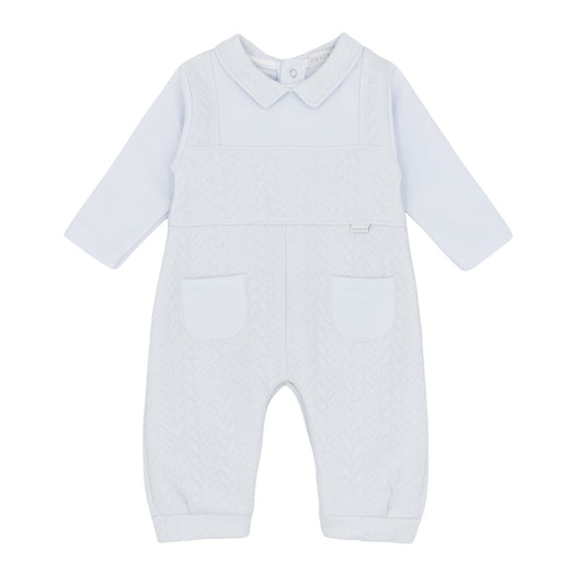 Pastels & Co Boys Ralph Mock Dungaree Blue PA-30-01D – front view