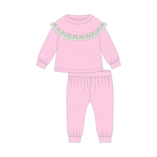 Patachou Girls Set Knit Pale Pink CON4333229 - front