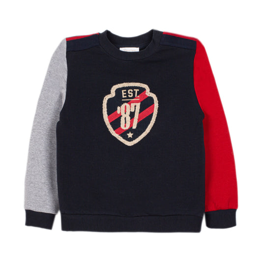 Patachou Boys Sweater Knit Marine SWE4333362 - front
