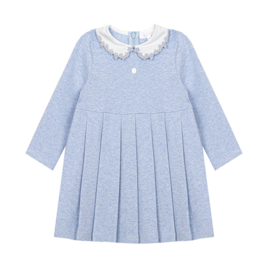 Patachou Girls Dress Woven Melange Blue VET4333243 - front