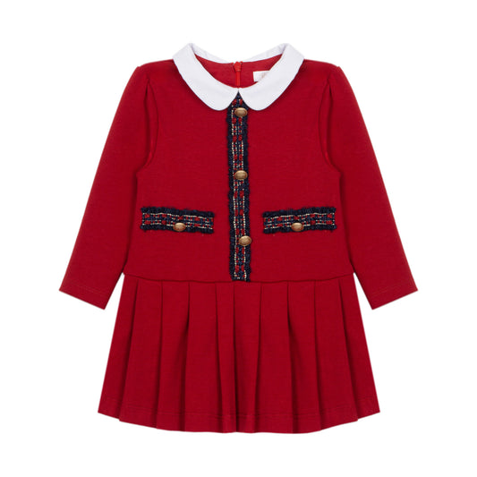 Patachou Girls Dress Knit Red VET4333267 - front
