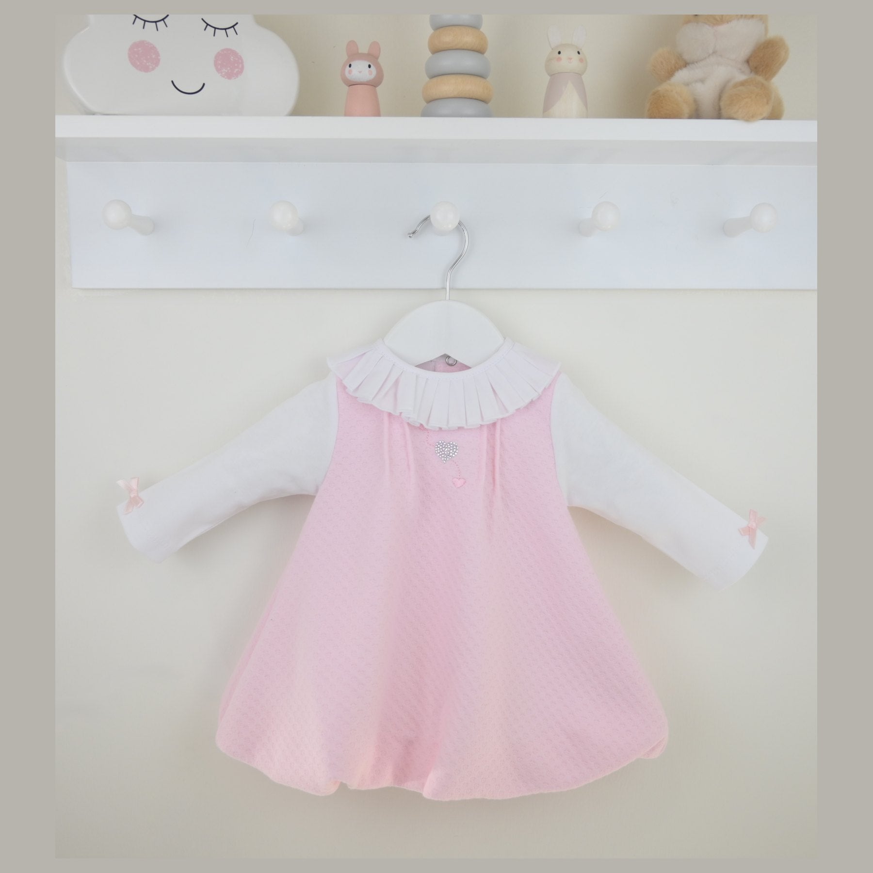 Pex Girls Natalie Dress Pink/White B0997014 – main product view