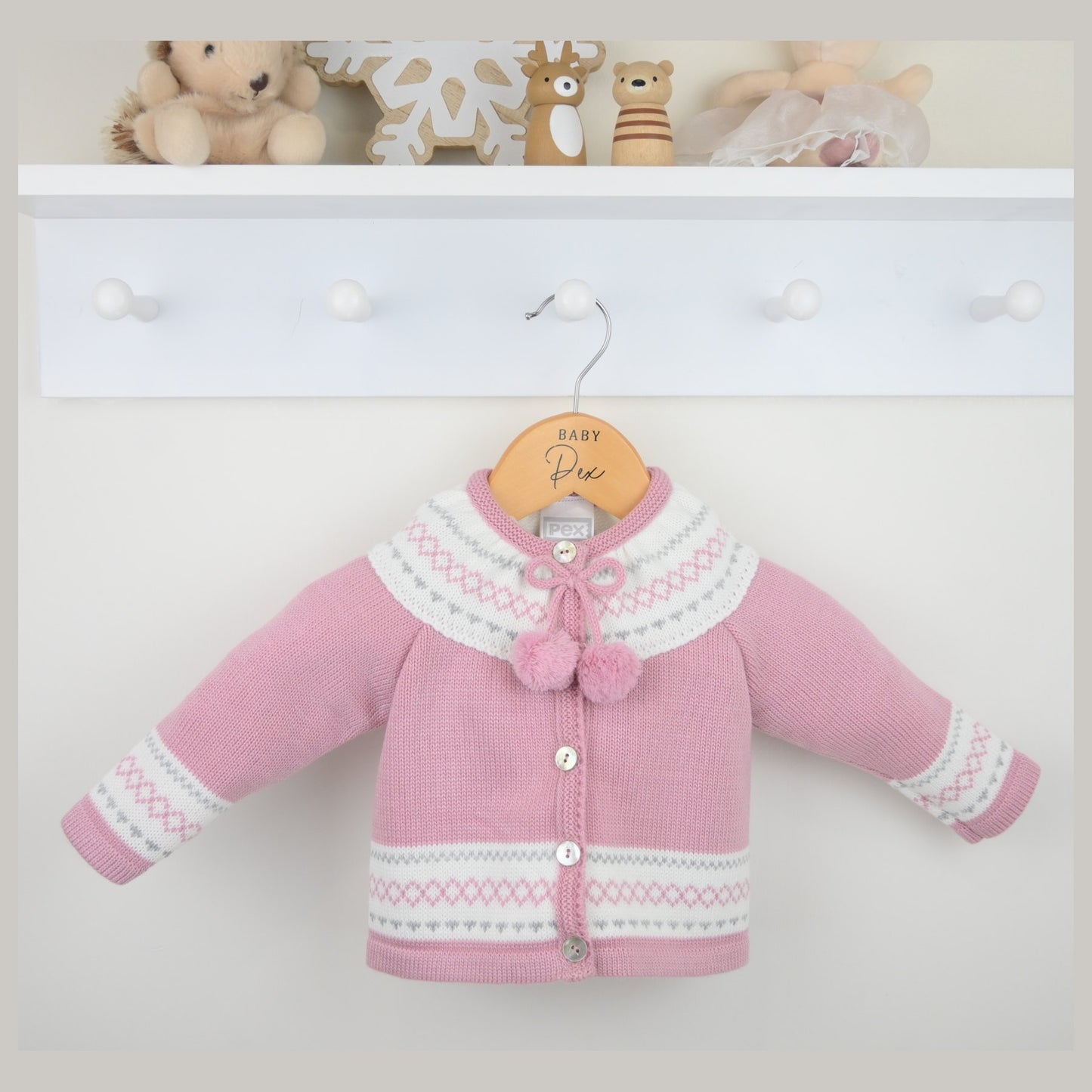 Pex Girls Clementine Cardigan Dusky Pink B1022015 – main product view