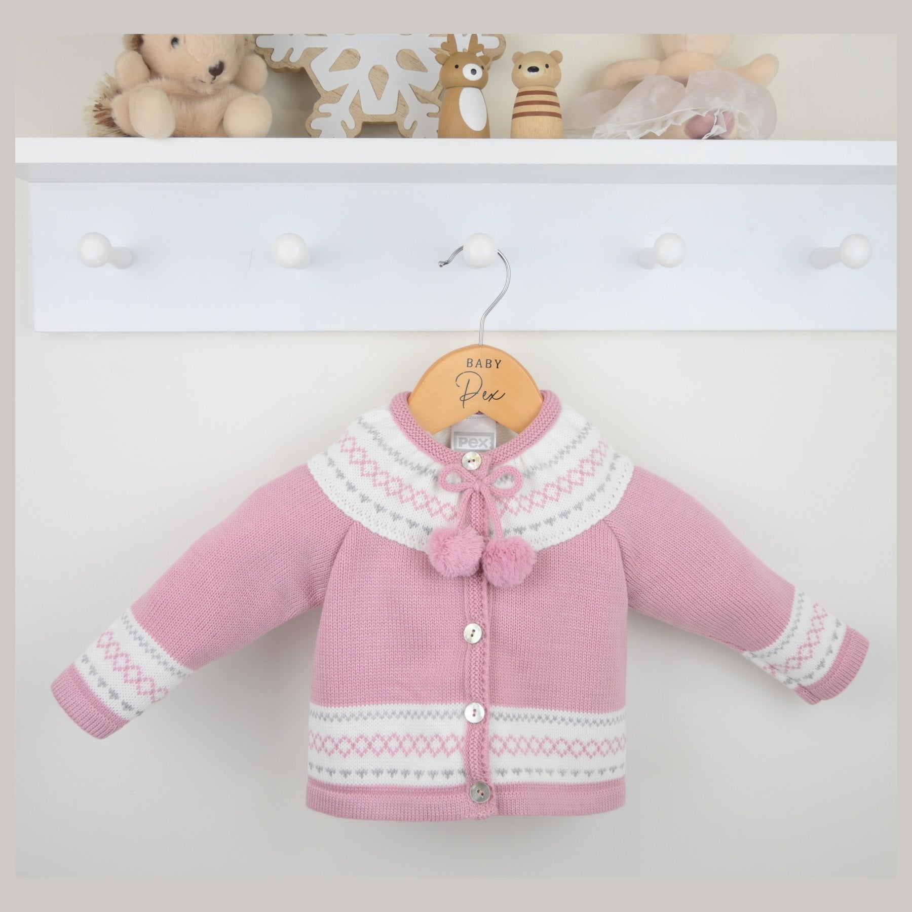 Pex Girls Clementine Cardigan Dusky Pink B1022015 – main product view