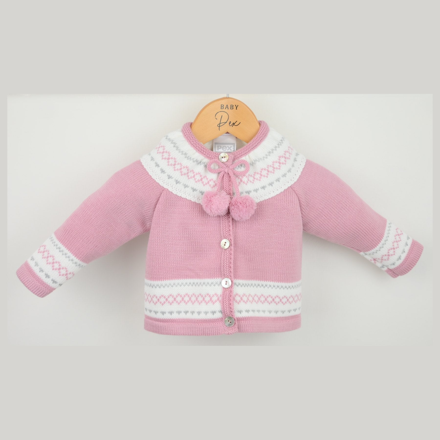Pex Girls Clementine Cardigan Dusky Pink B1022015 – additional product view 2