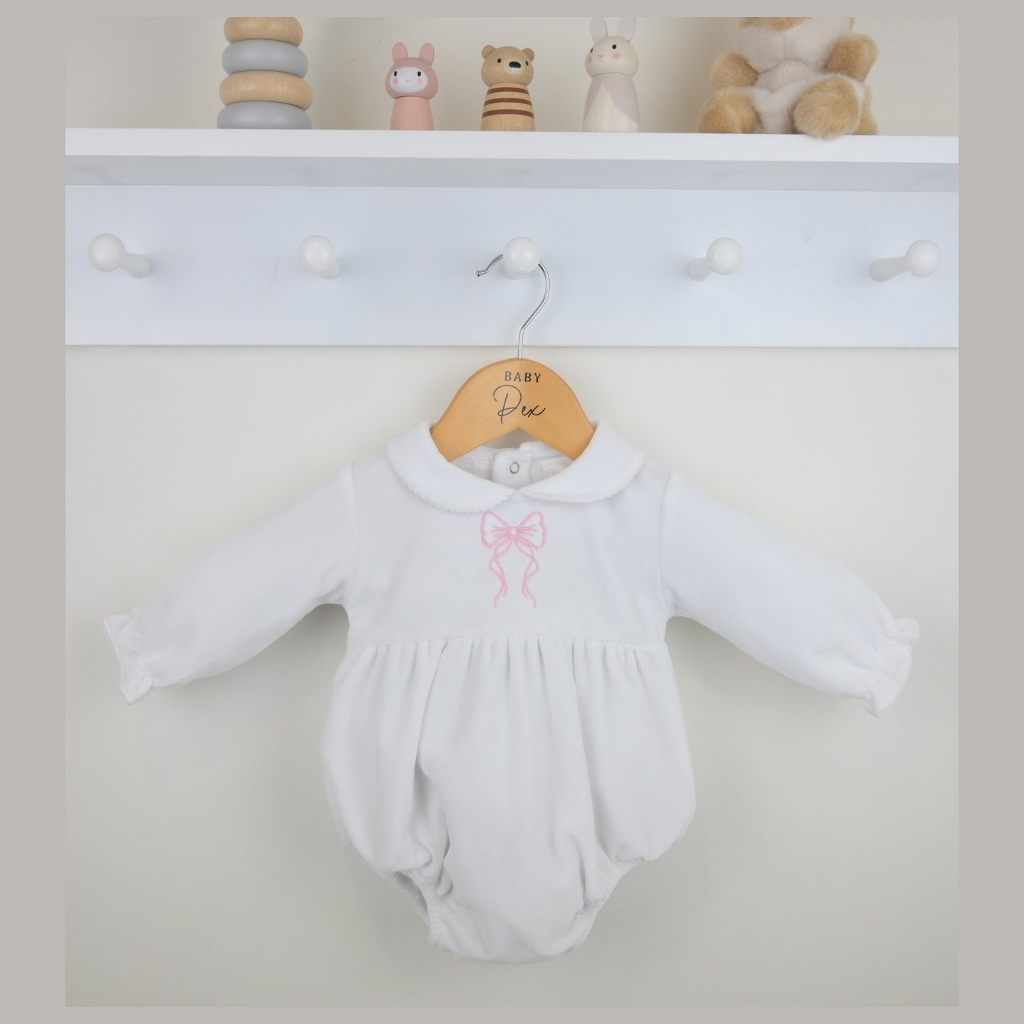 Pex Girls Hallie Romper White/Pink B1034001 – main product view