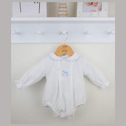 Pex Boys George Romper White/Blue B1036001 – main product view
