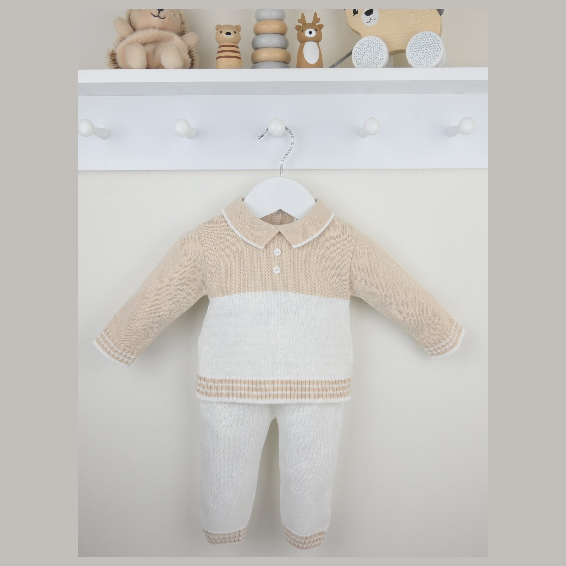 Pex Boys Parker Trouser Suit Natural/White B1060022 – main product view