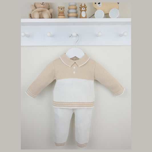 Pex Boys Parker Trouser Suit Natural/White B1060022 – main product view