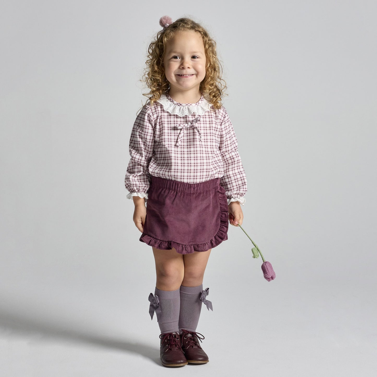 Rapife Girls Blouse and Bermuda Malva 4433W26 – main view