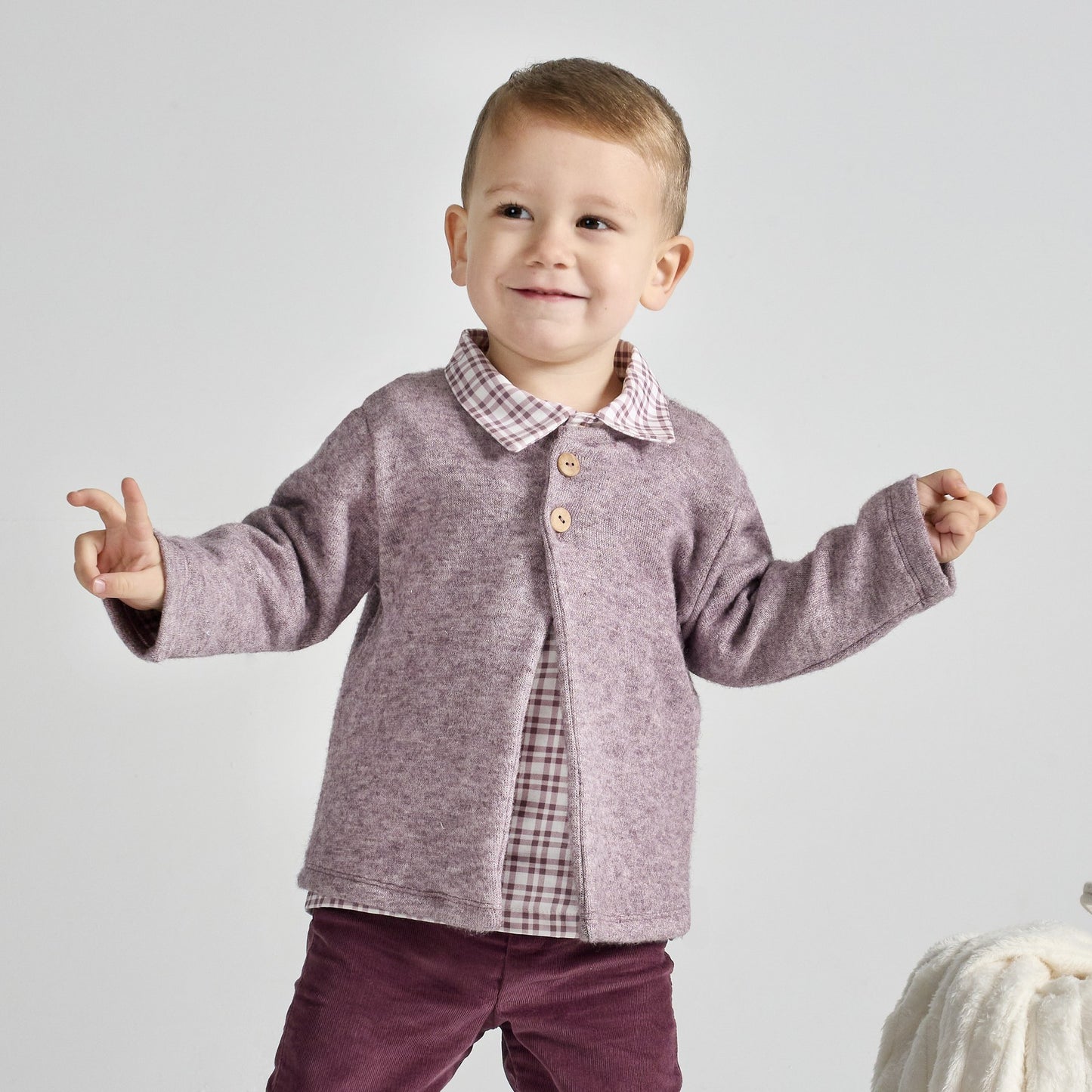 Rapife Girls Cardigan Malva 4448W26 – main view
