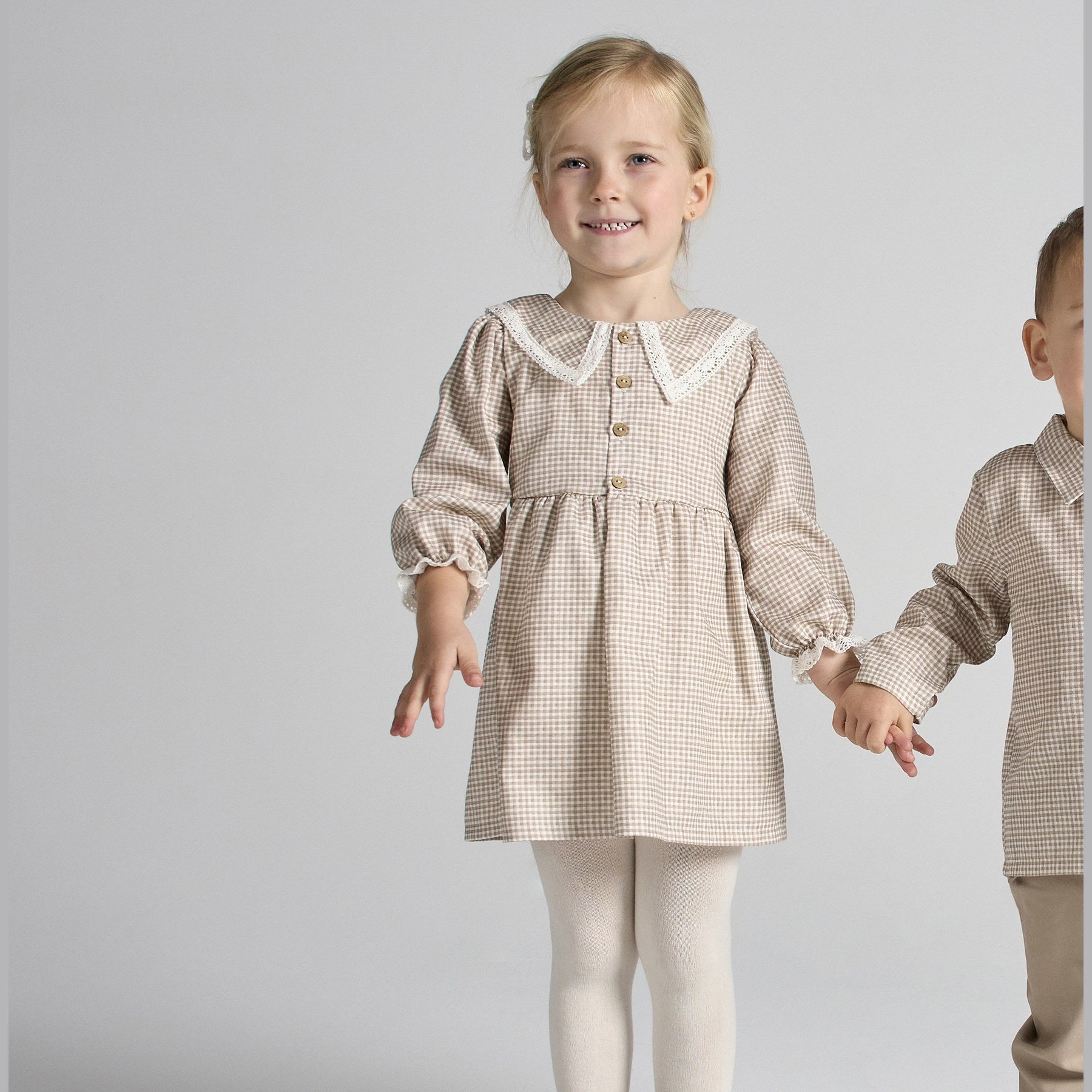 Rapife Girls Bow Dress Brown 4545W26 – main view