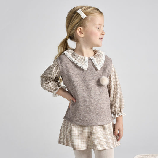 Rapife Girls Vest Brown 4549W26 – main view