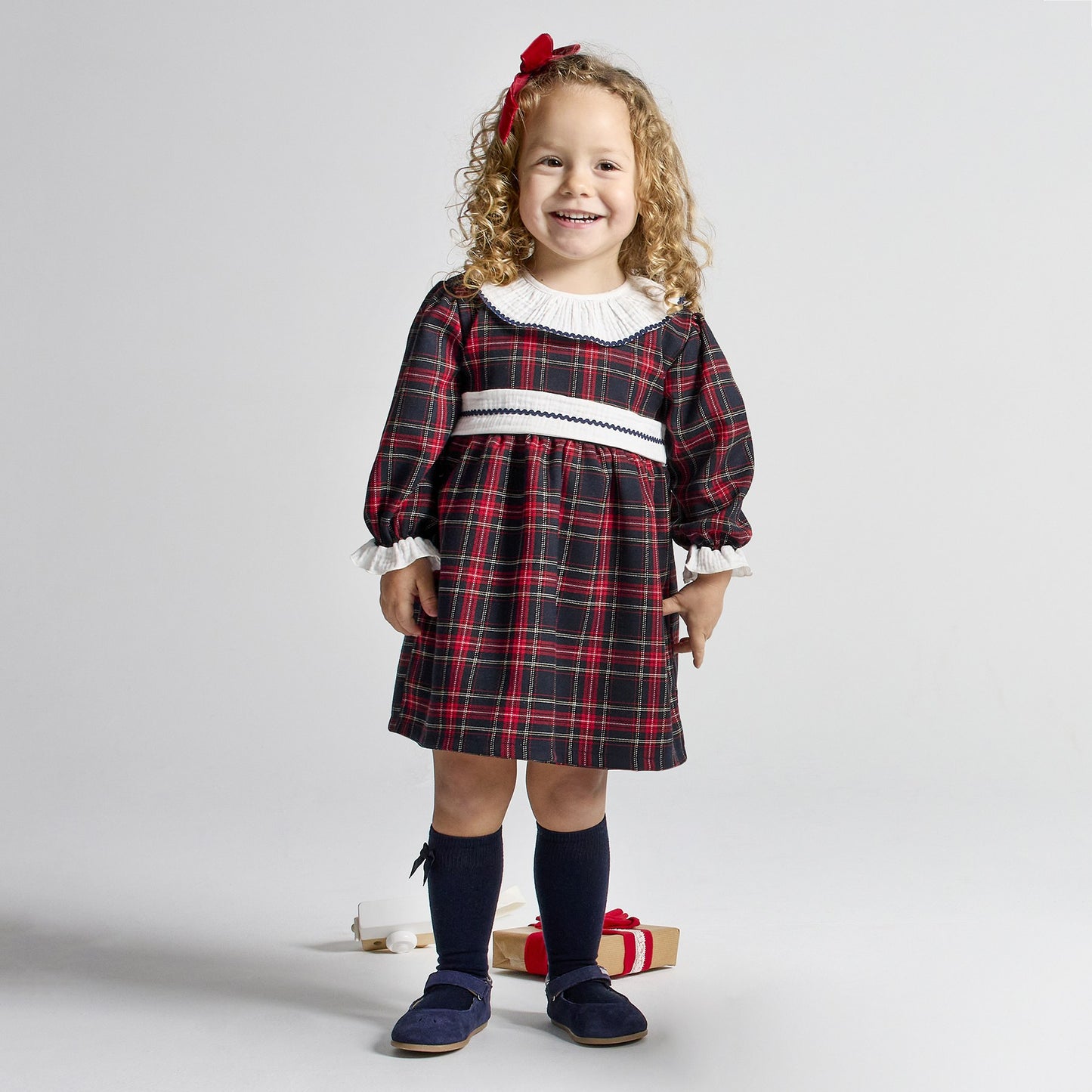 Rapife Girls Bow Dress Blue 4845W26 – main view