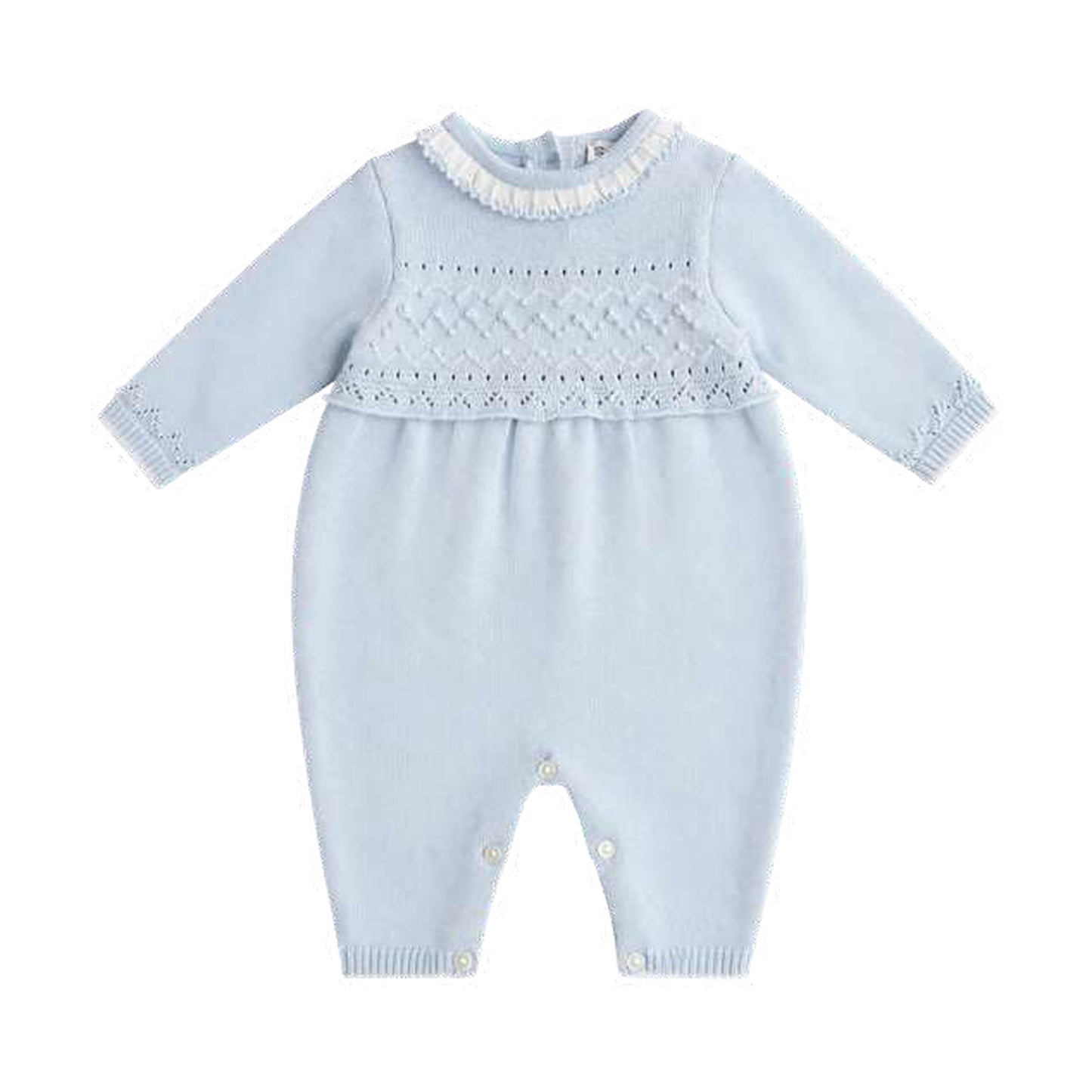 Sarah Louise Boys All In One Blue/Ivory 008227 - front