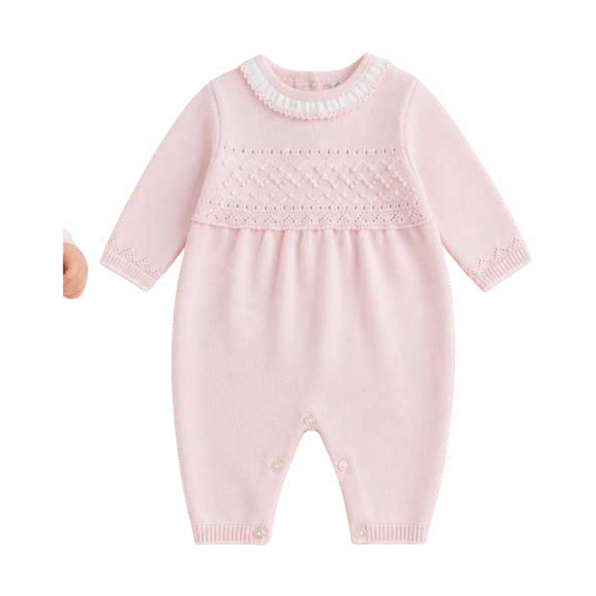 Sarah Louise Girls All In One Pink/Ivory 008227 - front
