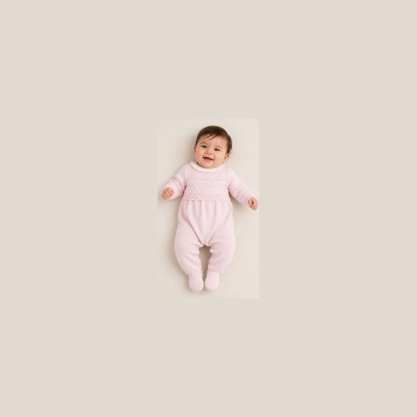 Sarah Louise Girls All In One Pink/Ivory 008227 - model